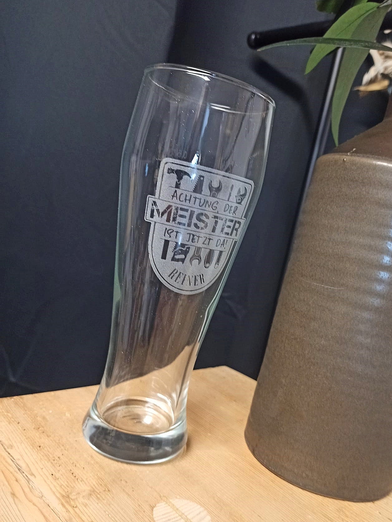 Weizenglas - Achtung der Meister ist jetzt da