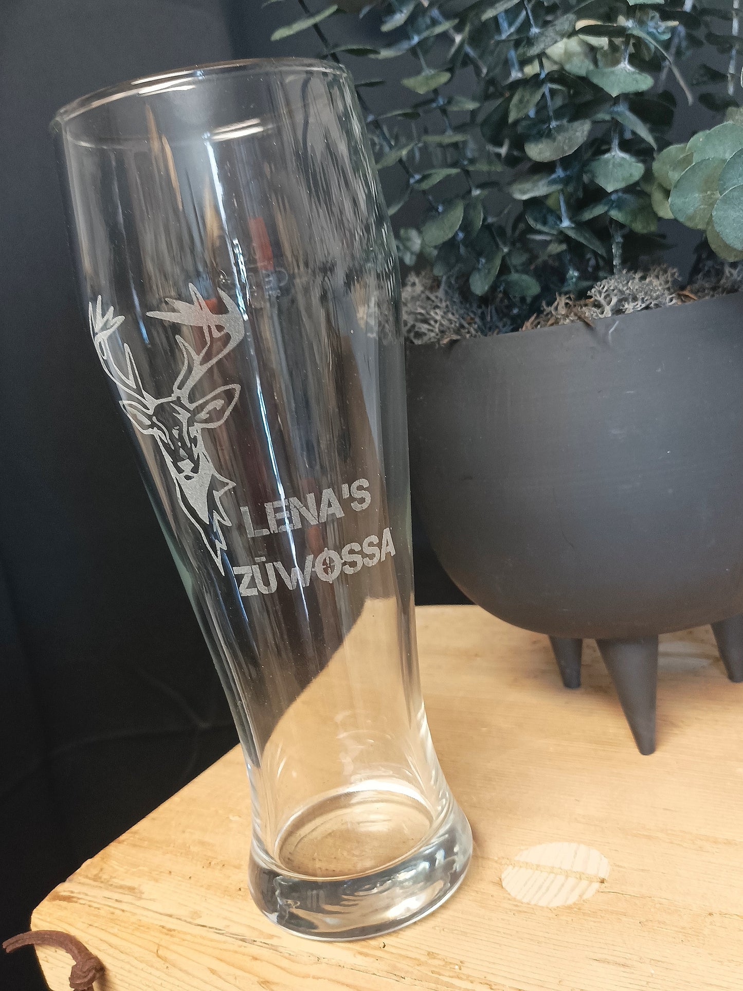 Weizenglas - Züwossa mit Hirsch & Name