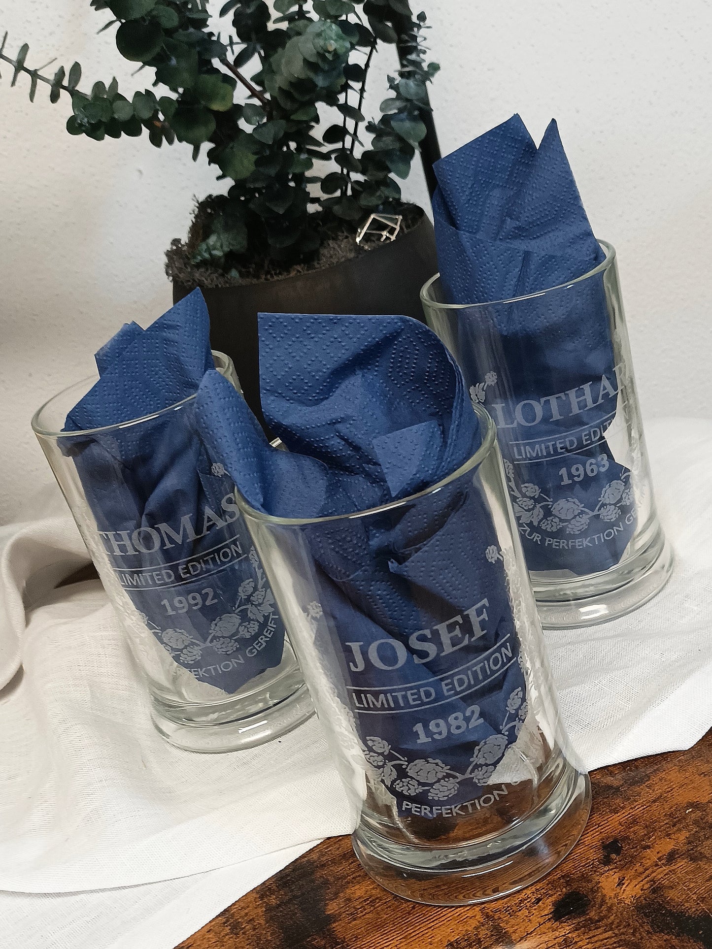 Bierkrug - Limited Edition - Zur Perfektion gereift - Hopfenkranz mit Name