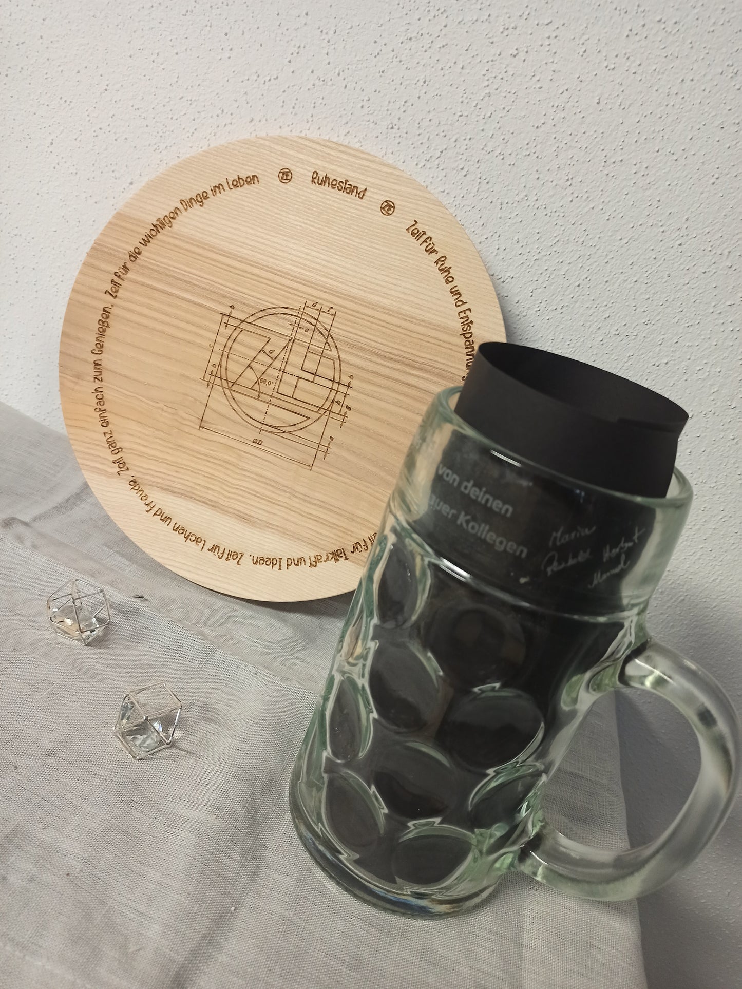 Holzbrett Brotzeitbrett rund - Wunschmotiv