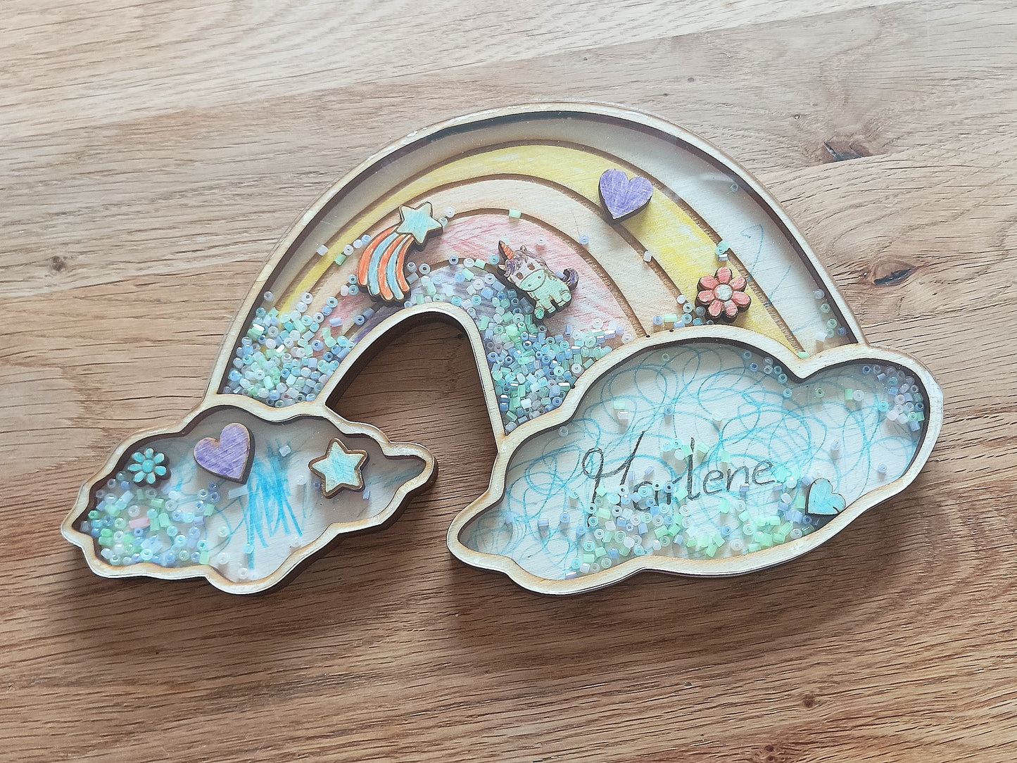 Schüttelbild Bastelset - Regenbogen XL