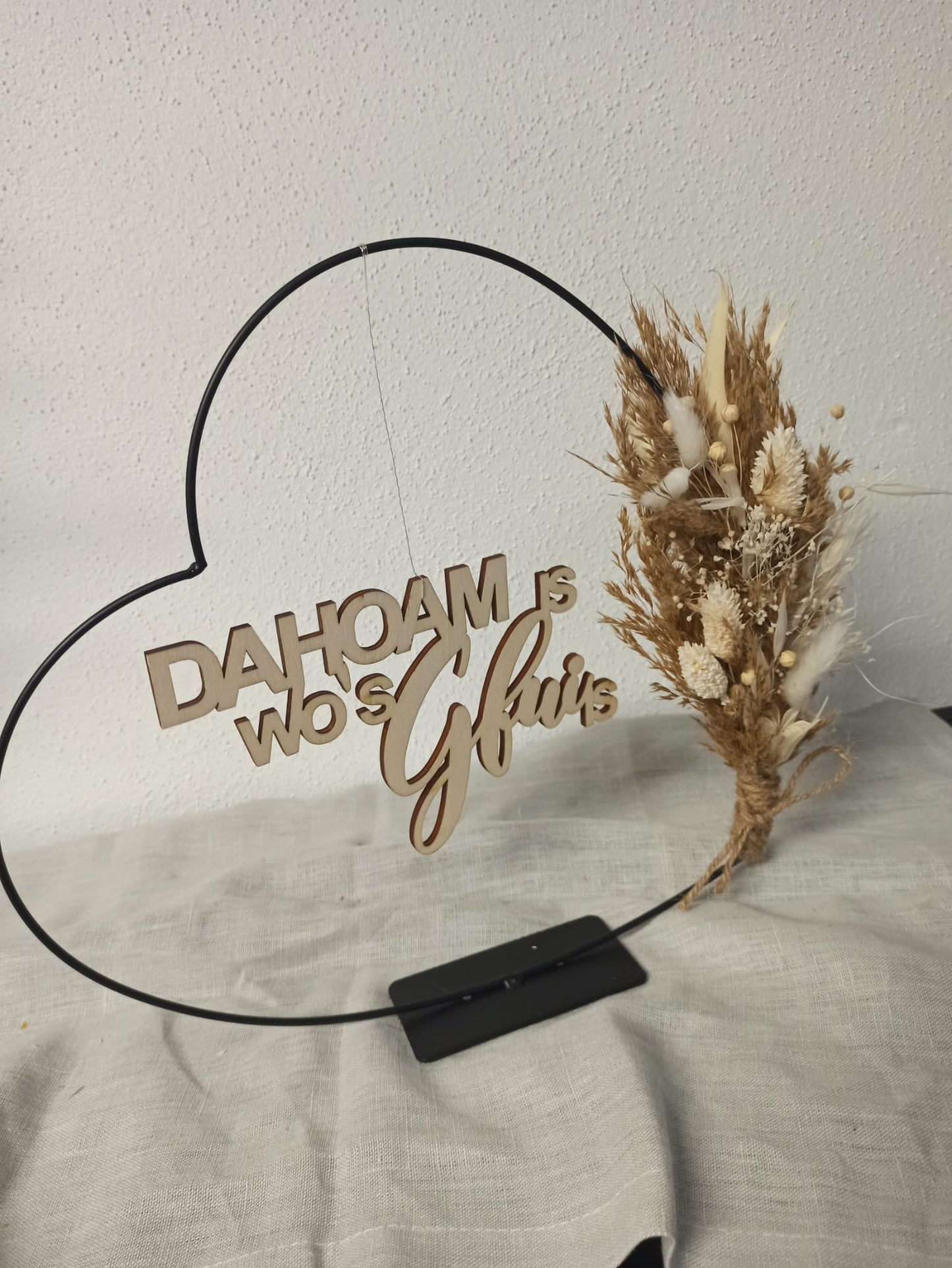 Holzspruch - Dahoam is wo's Gfui is