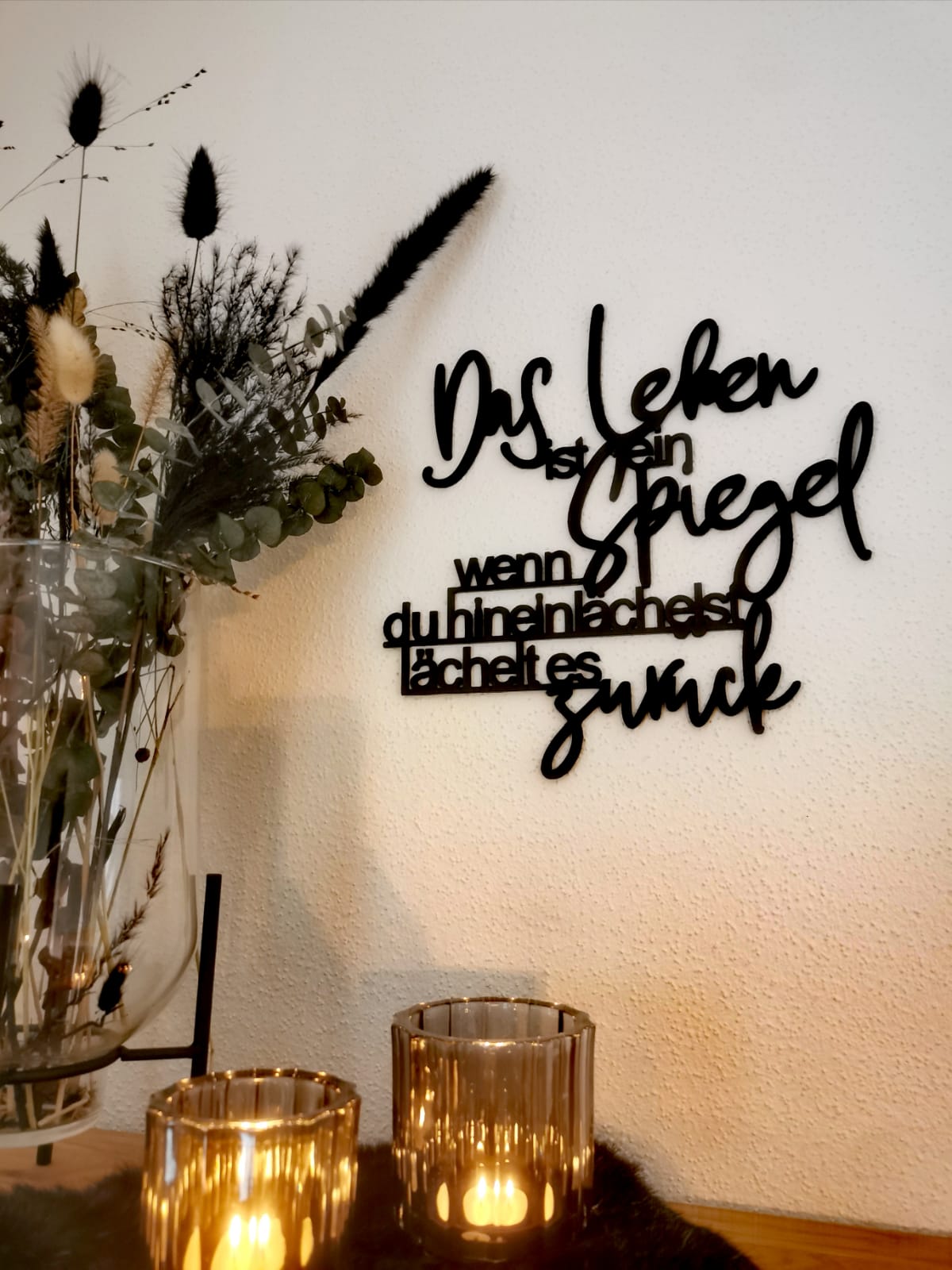 Holzspruch - Das Leben ist ein Spiegel