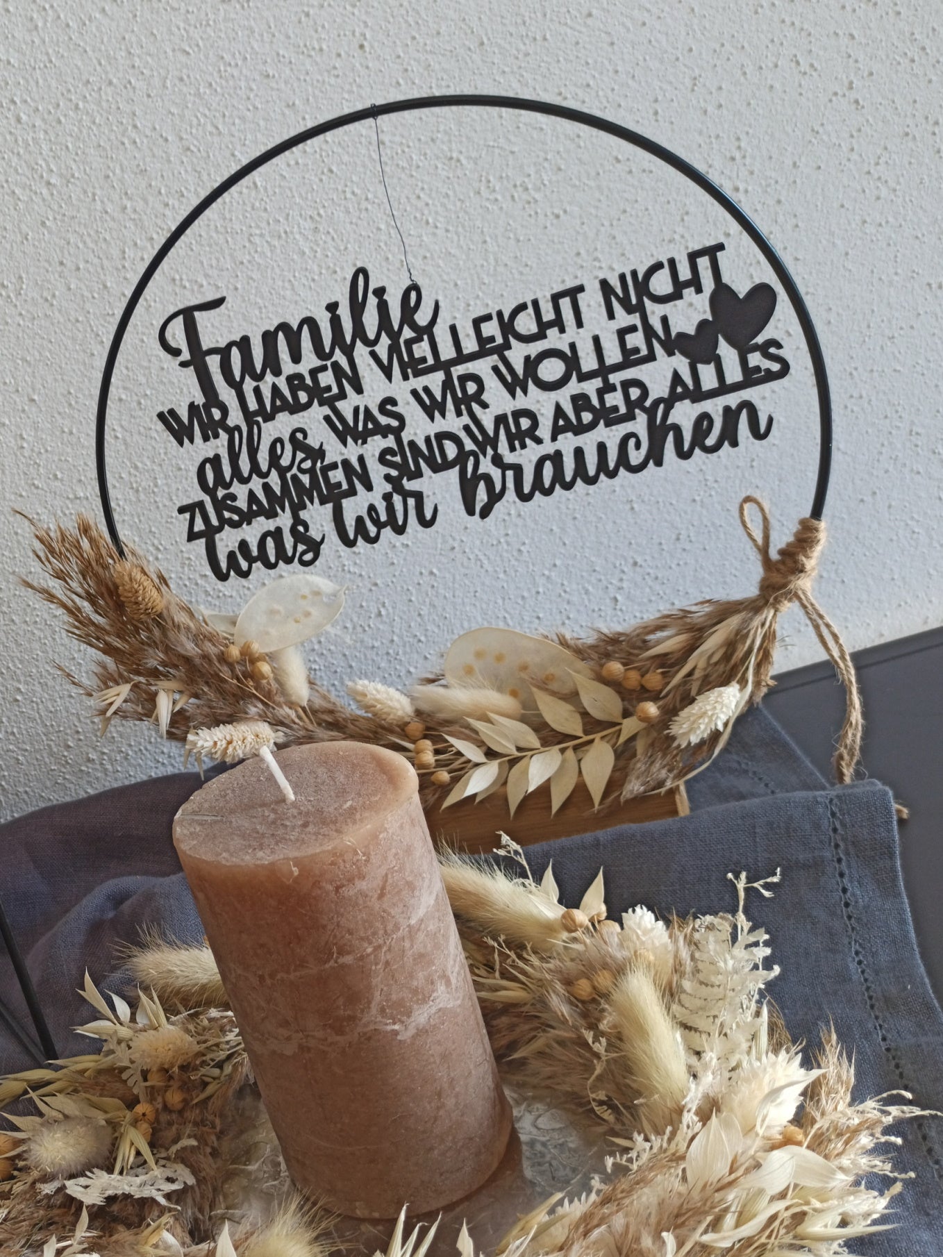 Holzspruch - Familie wir haben vielleicht nicht alles