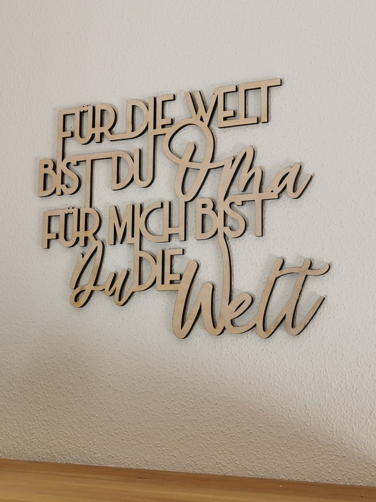 Holzspruch - Für die Welt bist du Oma