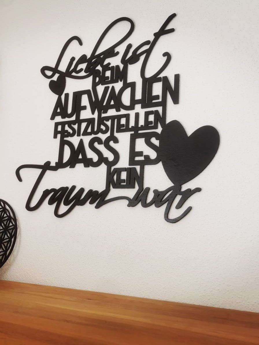 Holzspruch - Liebe ist