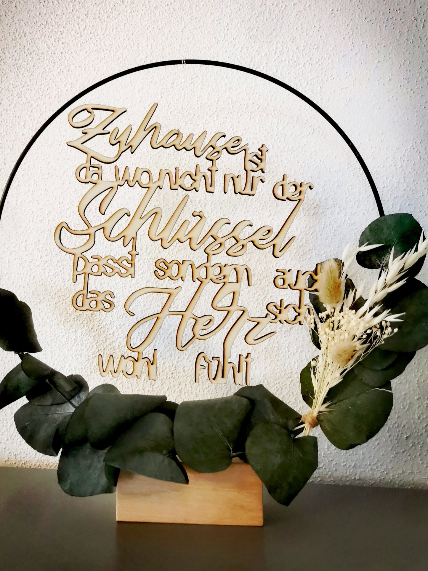 Holzspruch - Zuhause ist wo nicht nur der Schlüssel passt