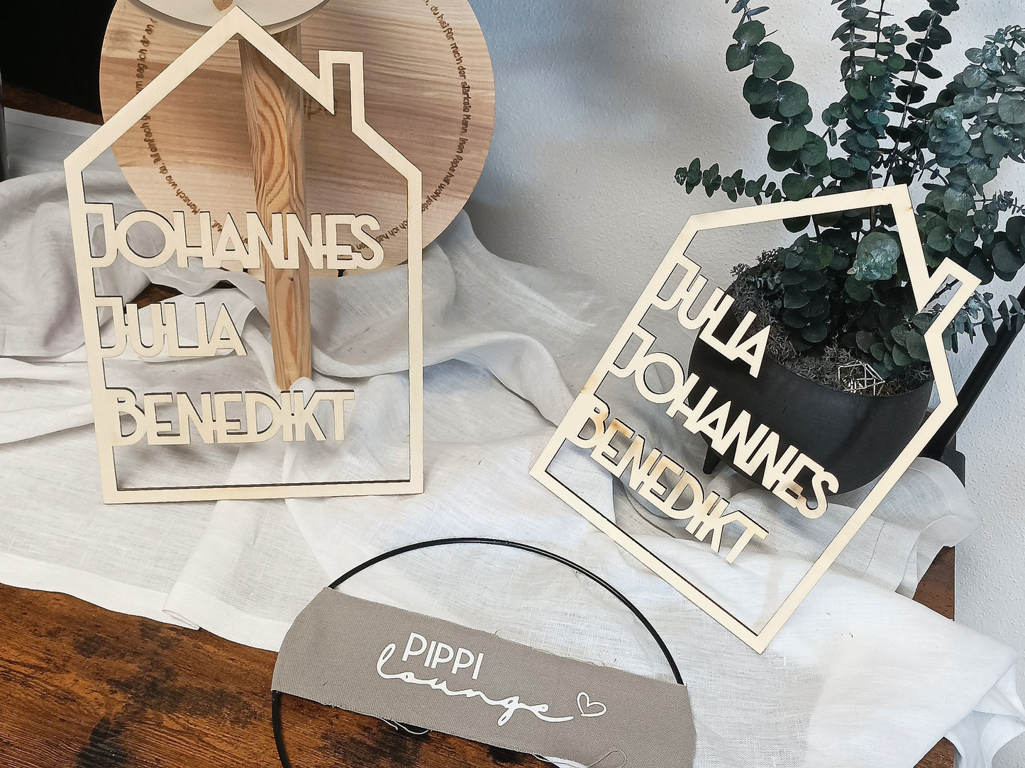 Wandbild - Haus mit Namen