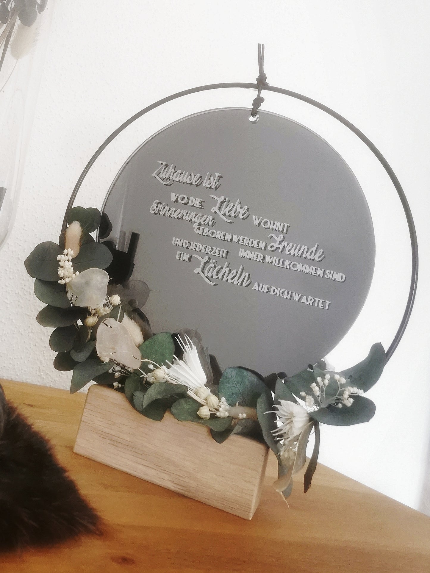 Spiegel rund - Zuhause ist wo die Liebe wohnt