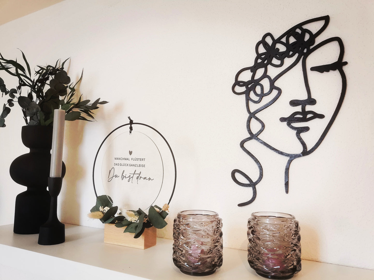 Wandbild - LineArt Frau