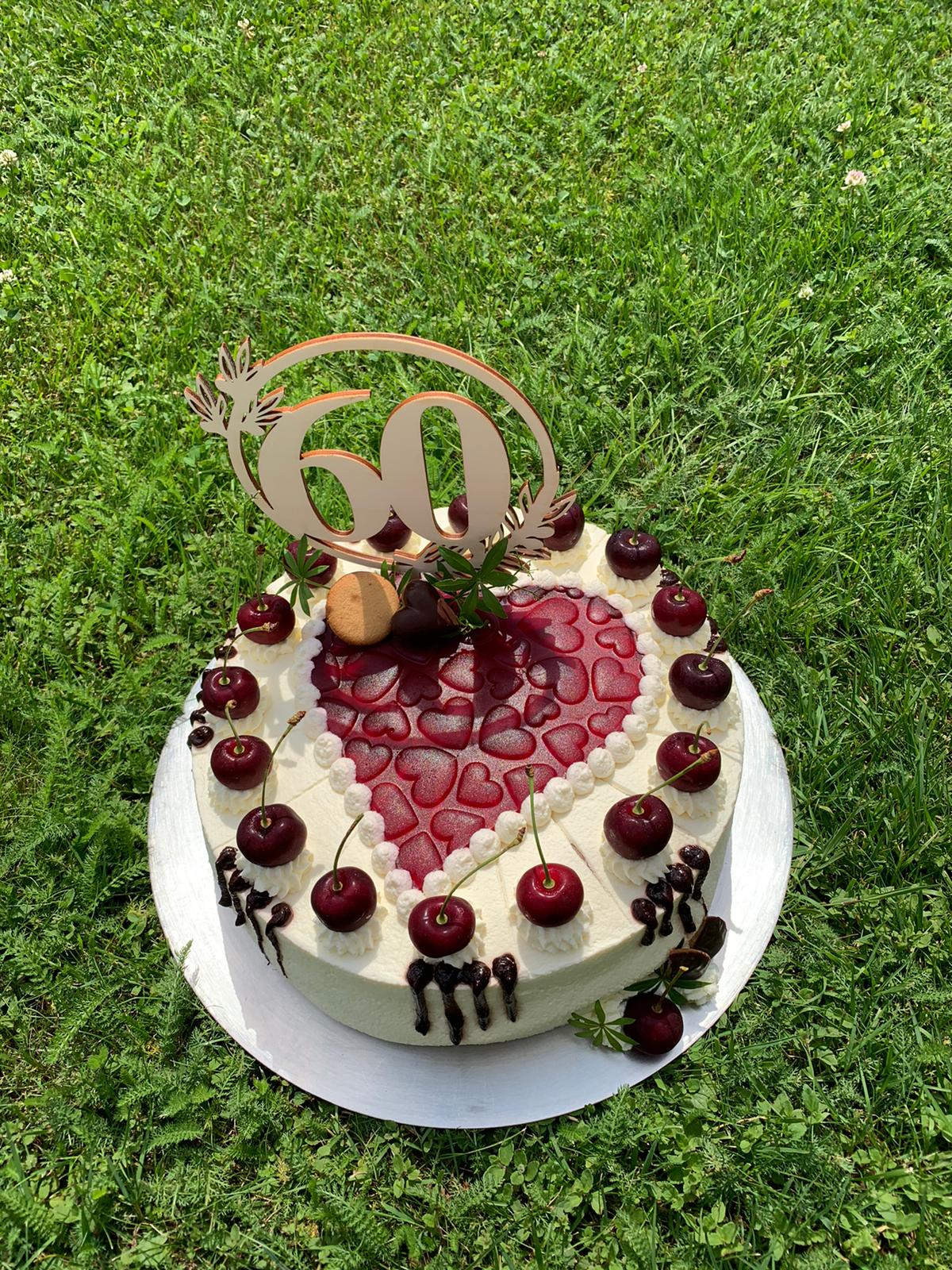 Caketopper Geburtstag - Olivenzweige mit Alter