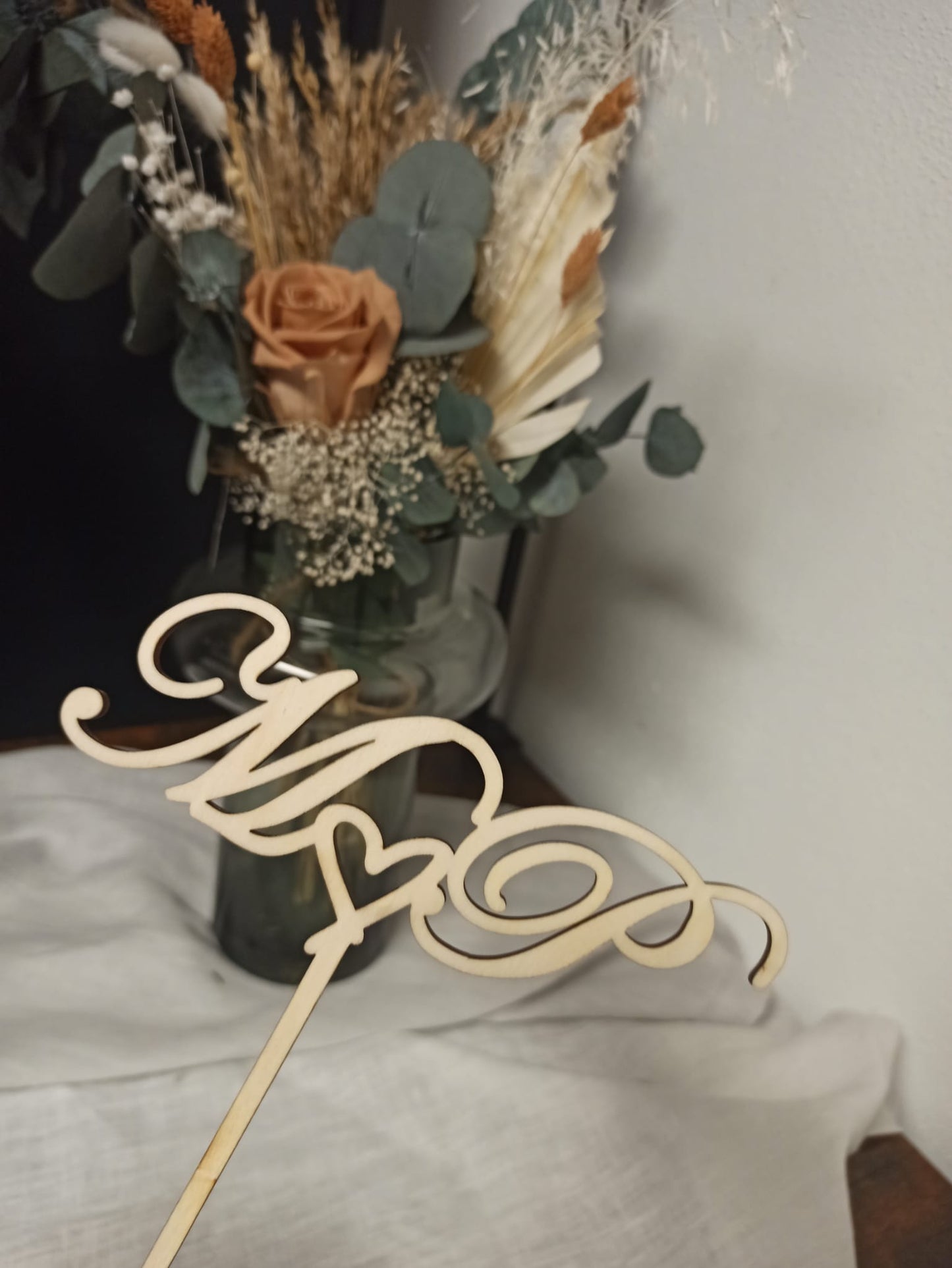 Caketopper Hochzeit - Initialien