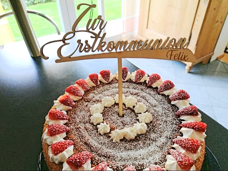 Caketopper Kommunion - Zur Erstkommunion - personalisiert