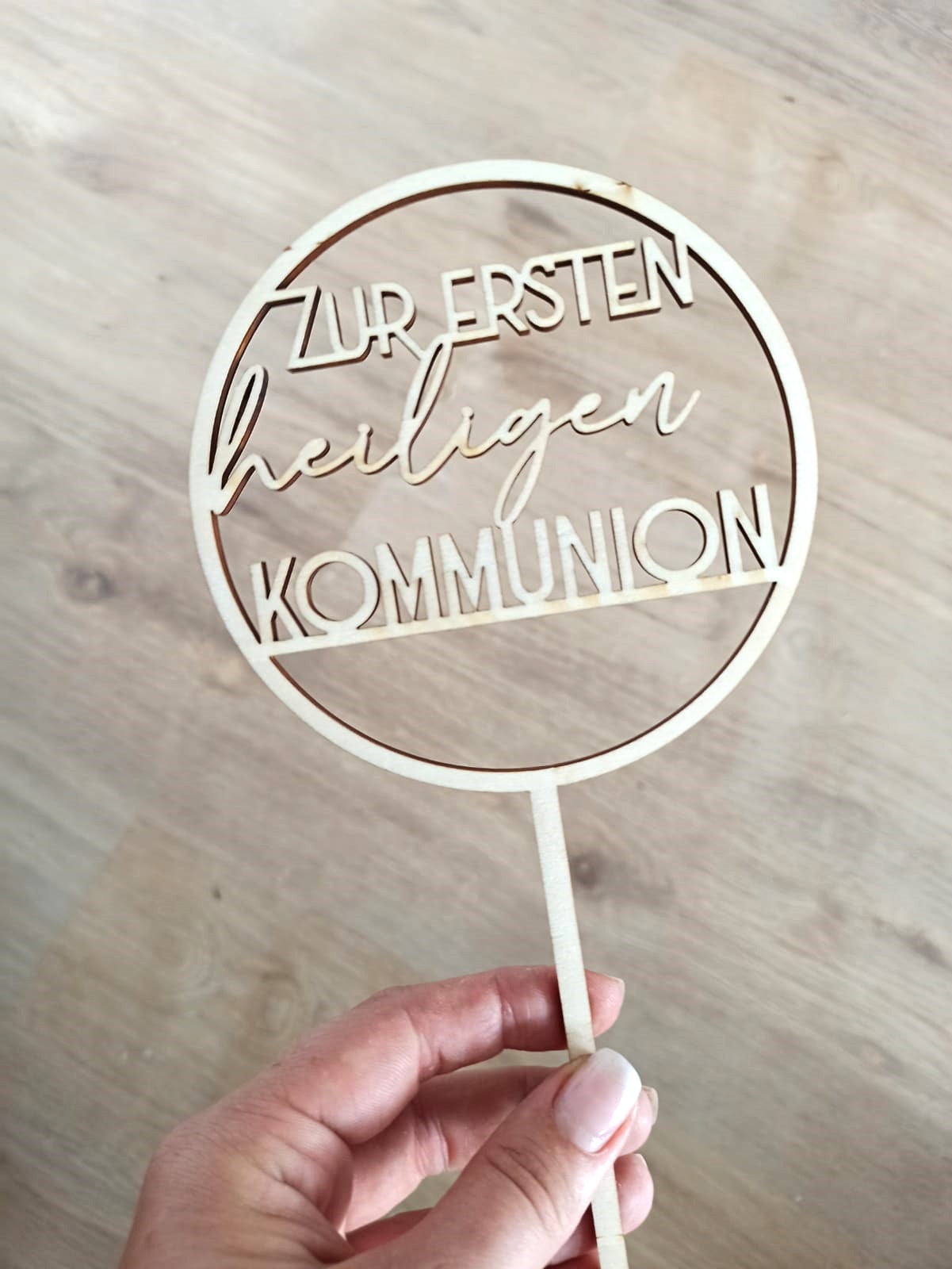 Caketopper Kommunion - Kreisrahmen - Zur Ersten Heiligen Kommunion