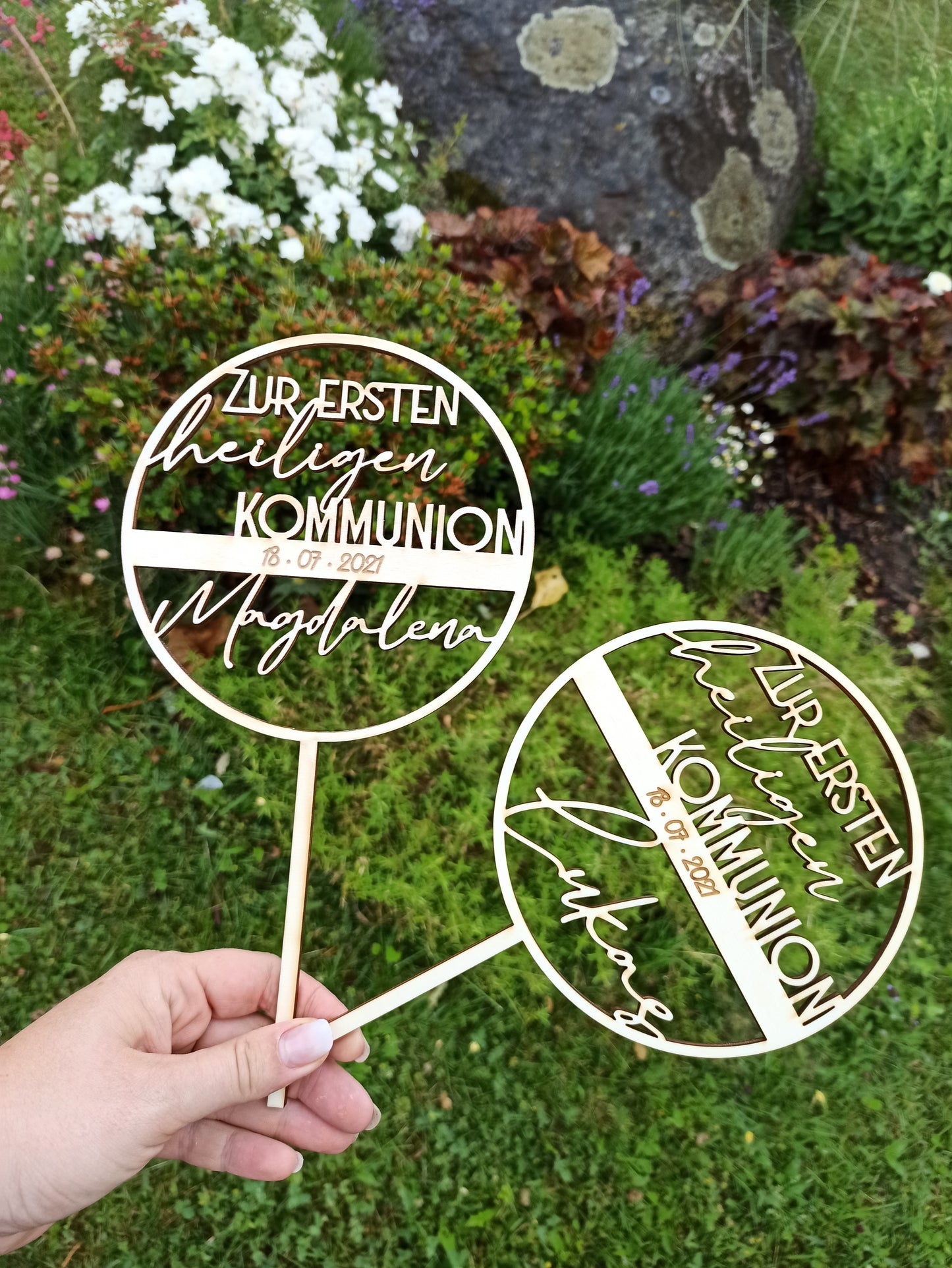 Caketopper Kommunion - Kreisrahmen - Zur Ersten Heiligen Kommunion