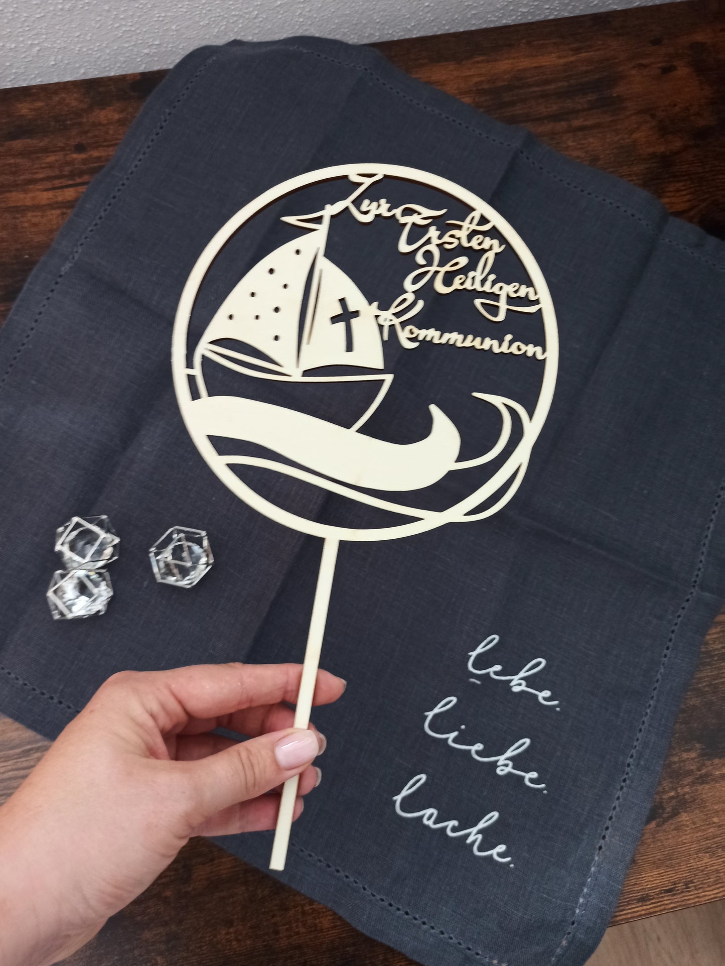 Caketopper Kommunion - Schiff - Zur Ersten Heiligen Kommunion