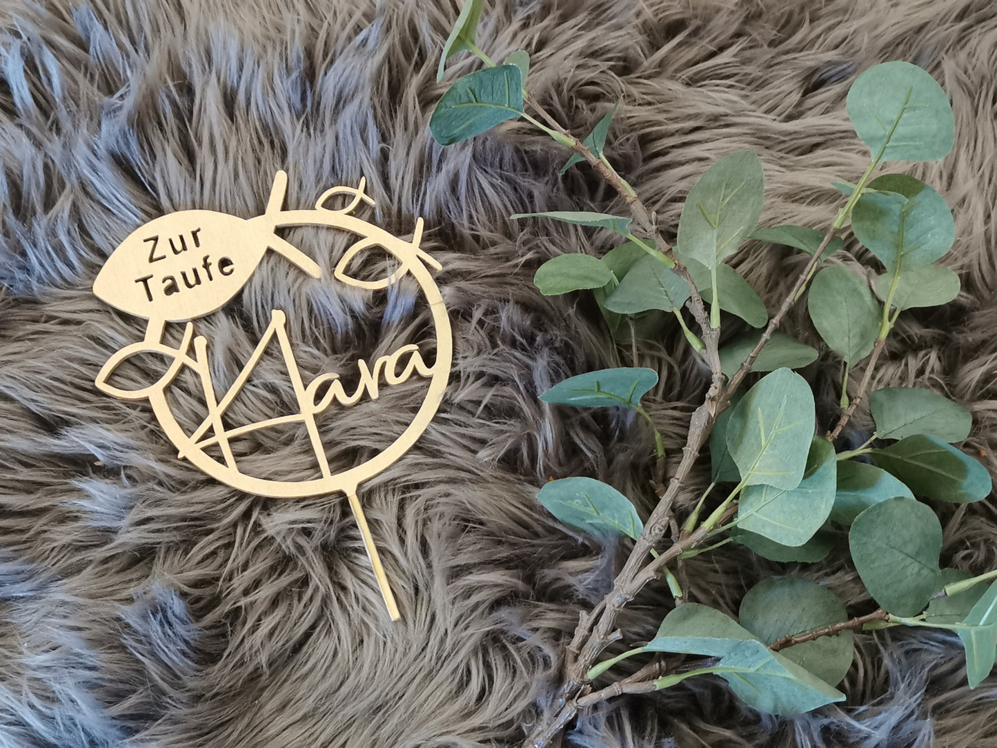 Caketopper Taufe - Fisch