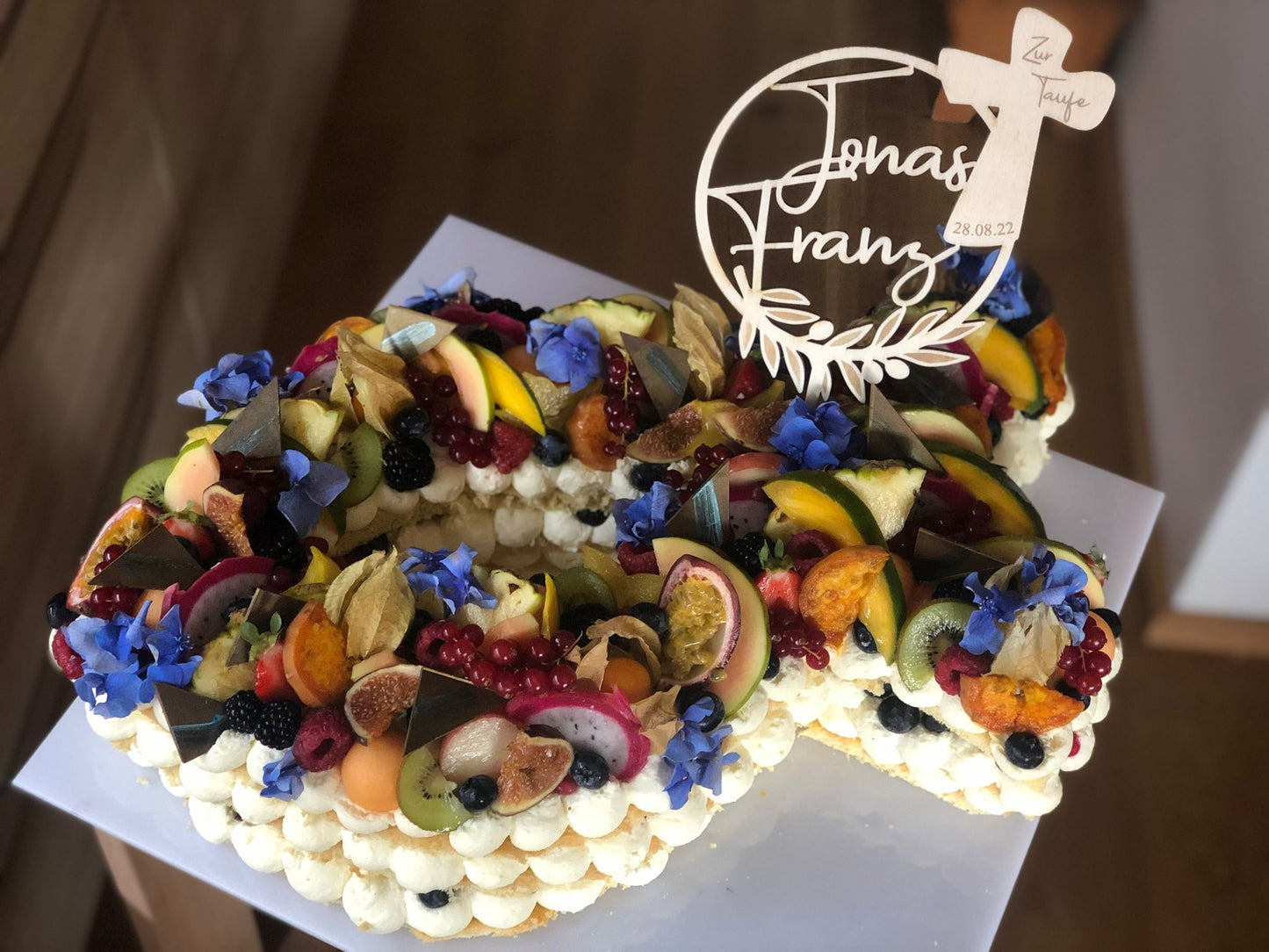 Caketopper Taufe - Kreuz