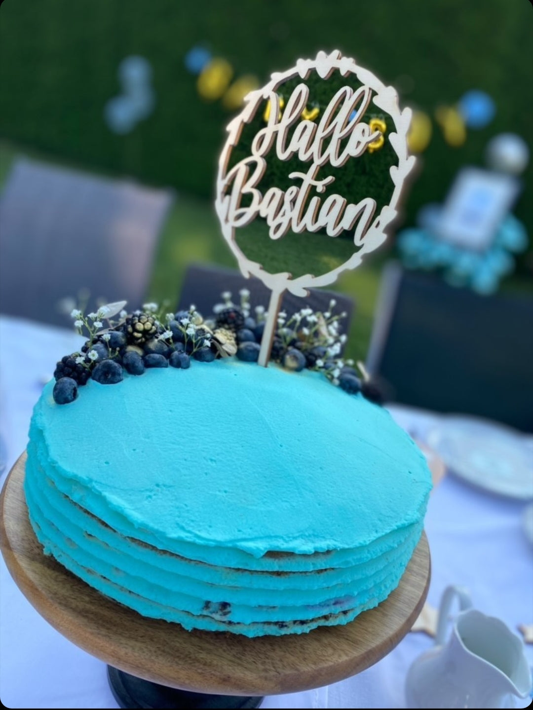 Caketopper Geburt - Hallo mit Name