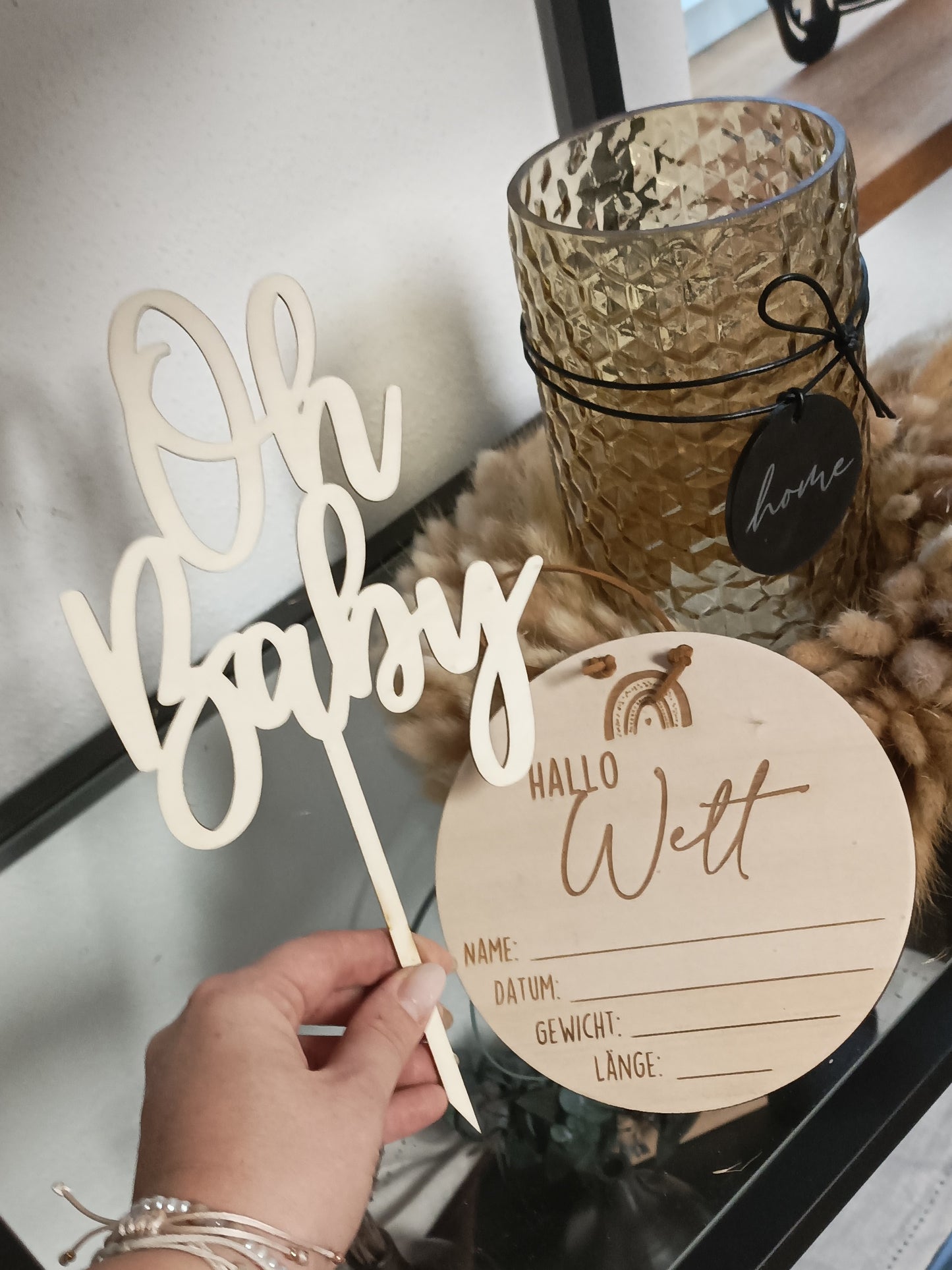 Caketopper Geburt - Oh Baby