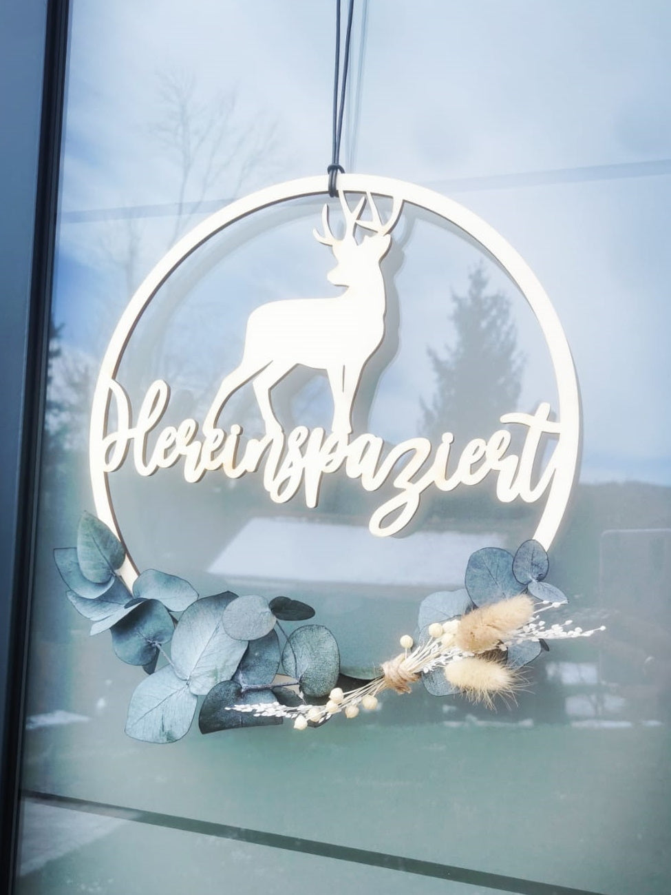 Floralhoop Türkranz - Hereinspaziert mit Hirsch