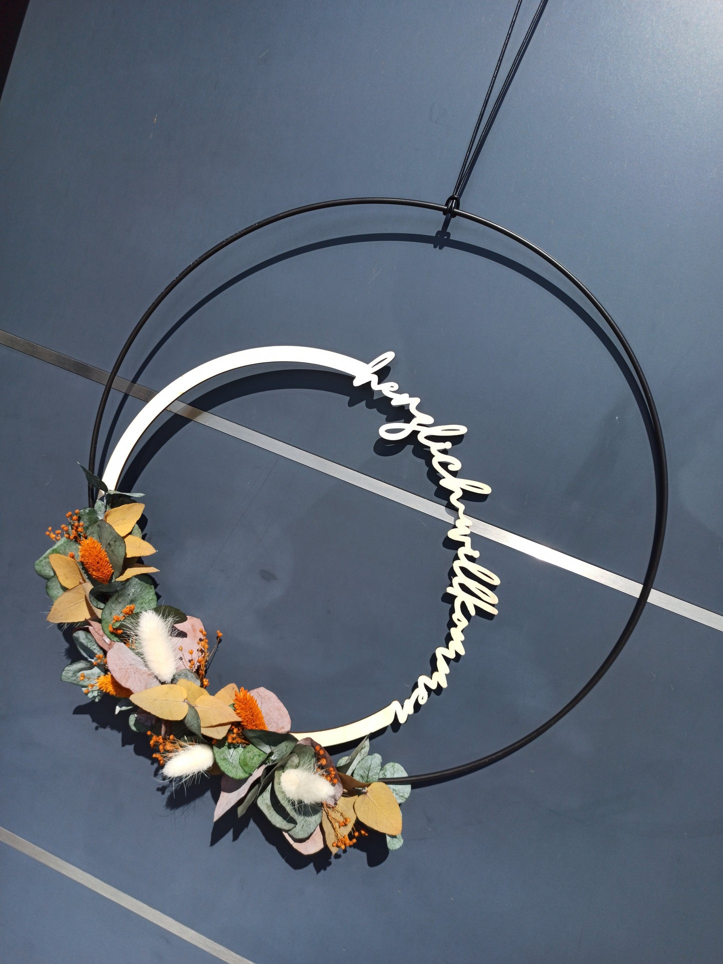 Floralhoop Türkranz - Herzlich Willkommen - außen