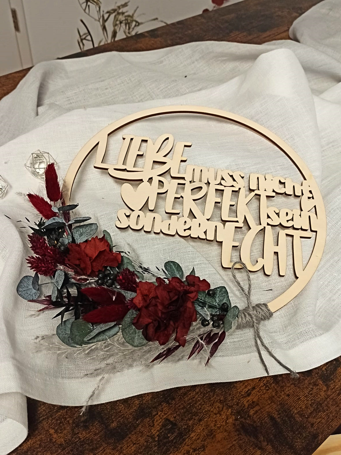 Floralhoop Türkranz - Liebe muss nicht perfekt sein