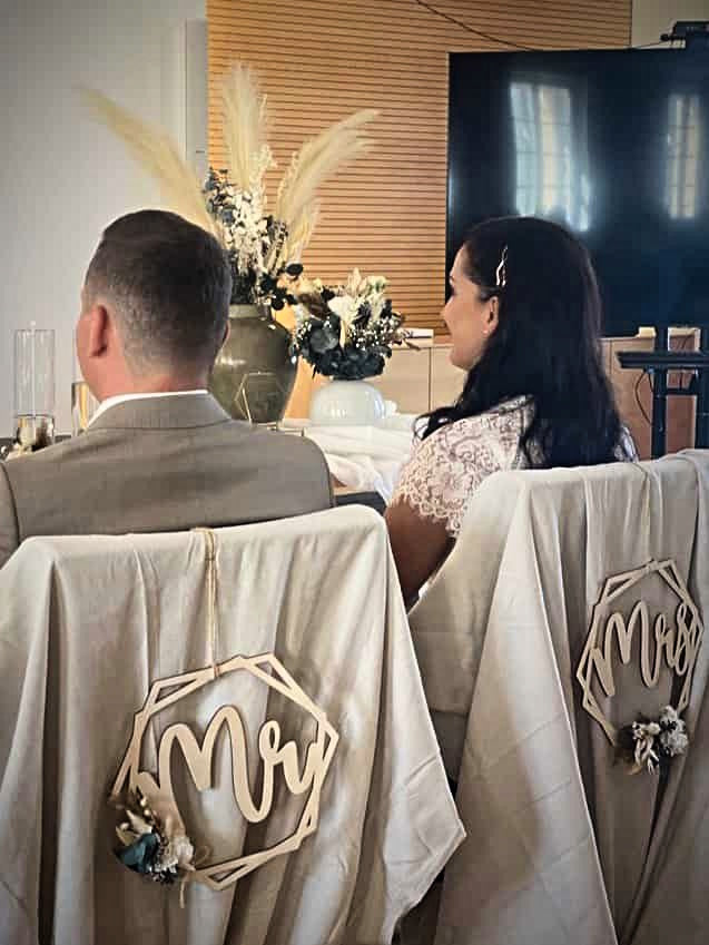 Floralhoop Türkranz - Hochzeit - Mr & Mrs - Hexagon