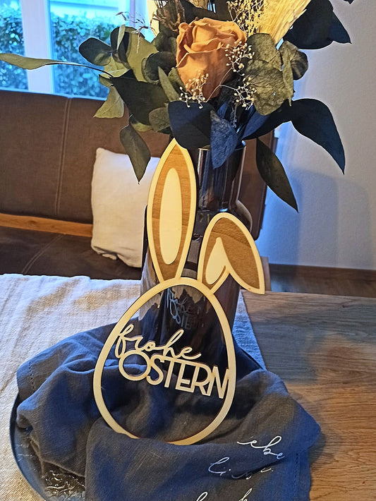 Floralhoop Osterdeko - Osterei Frohe Ostern mit Hasenohren