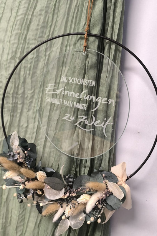 Glasscheibe - Die schönsten Erinnerungen sammelt man immer zu zweit