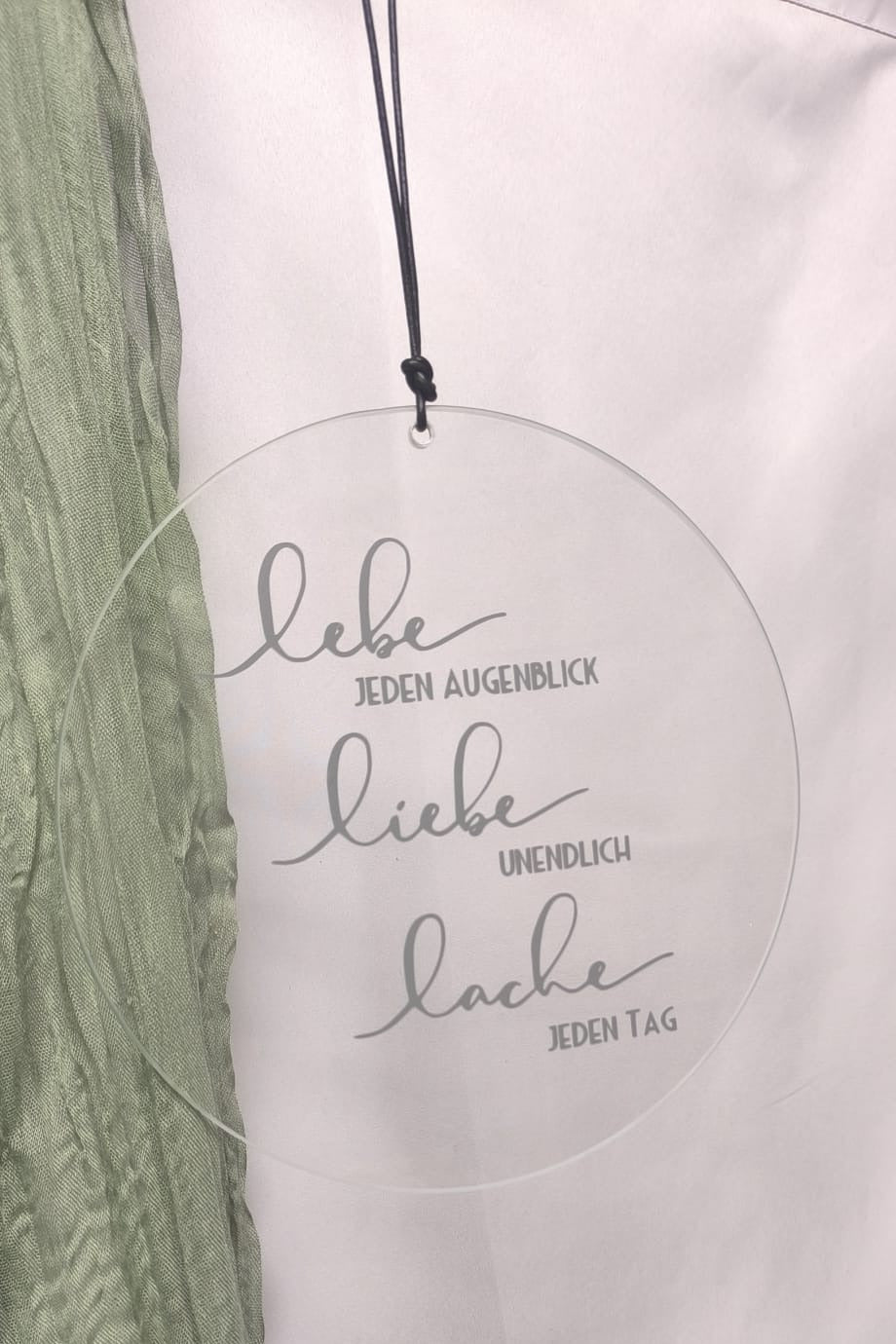 Glasscheibe - Lebe Liebe Lache