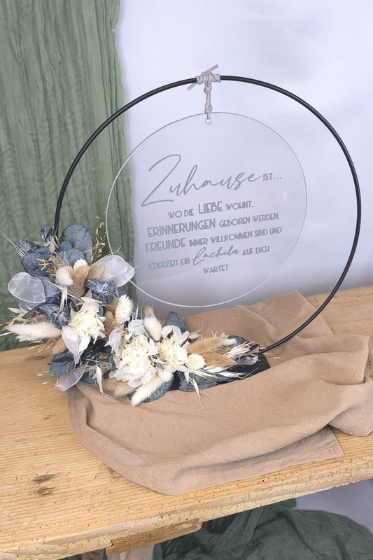 Glasscheibe - Zuhause ist wo die Liebe wohnt