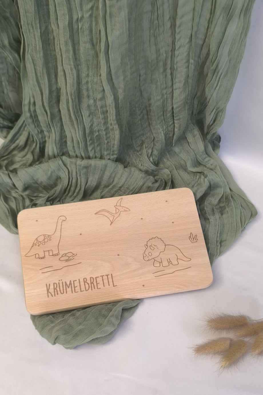 Holzbrett Brotzeitbrett klein - Kleine Stärkung - Dino