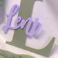 Wandbild Türschild | Namensschild 3D - Anfangsbuchstabe mit Name