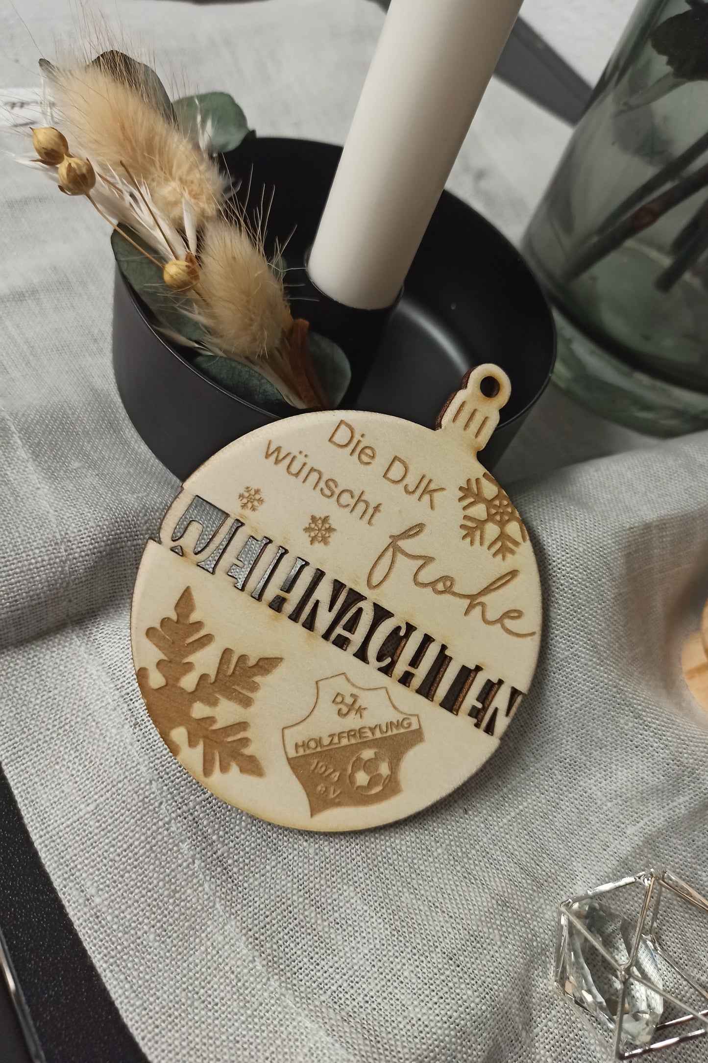 Anhänger Weihnachten | Christbaum - frohe Weihnachten mit Logo