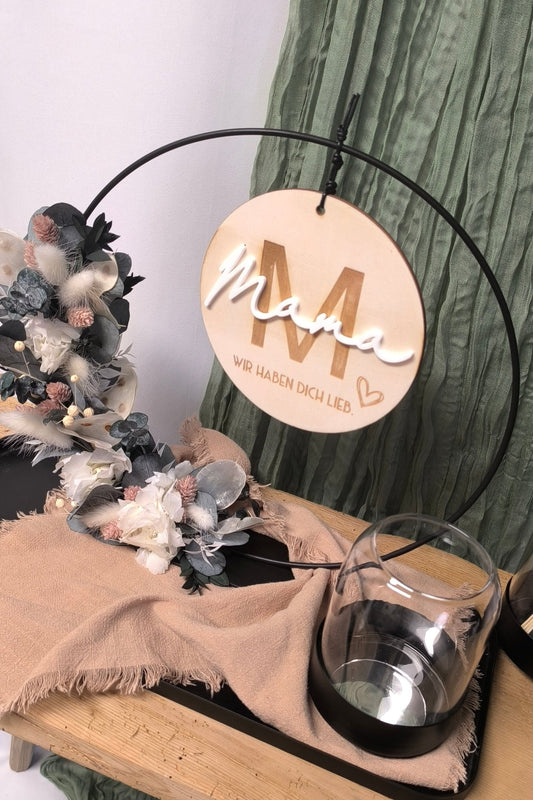 Scheibe 3D - Mama wir haben dich lieb