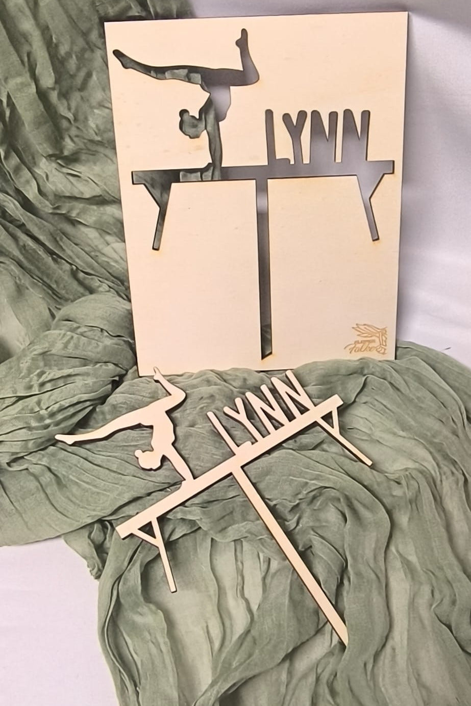 Caketopper Geburtstag - Turnerin mit Name