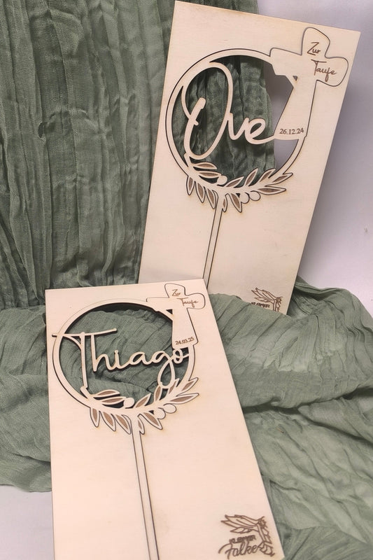 Caketopper Taufe - Kreuz