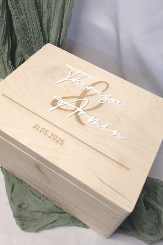 Erinnerungskiste - Hochzeit - Namen 3D