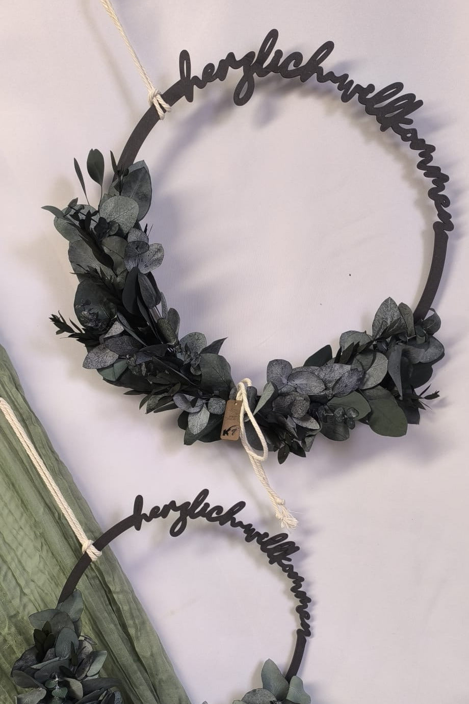 Floralhoop Türkranz - Herzlich Willkommen - außen