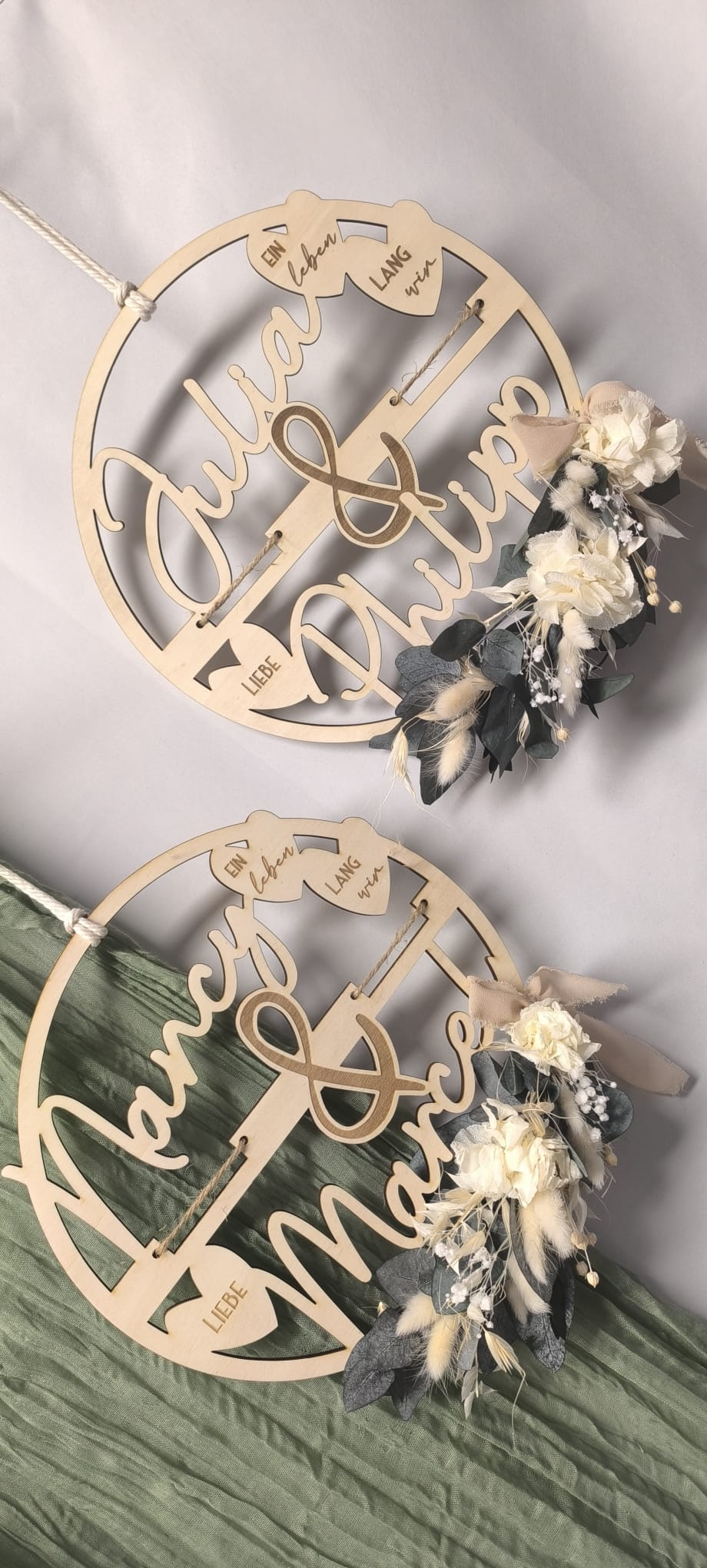 Floralhoop Türkranz - Hochzeit - Namen Geldgeschenk