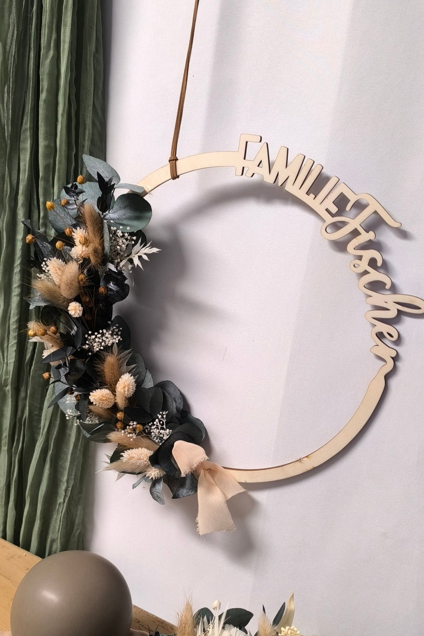 Floralhoop Türkranz - Familienname außen