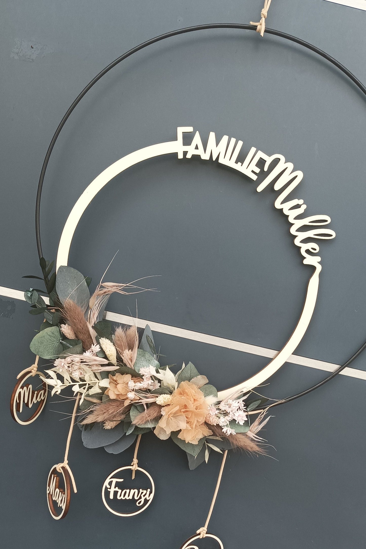 Floralhoop Türkranz - Familienname außen