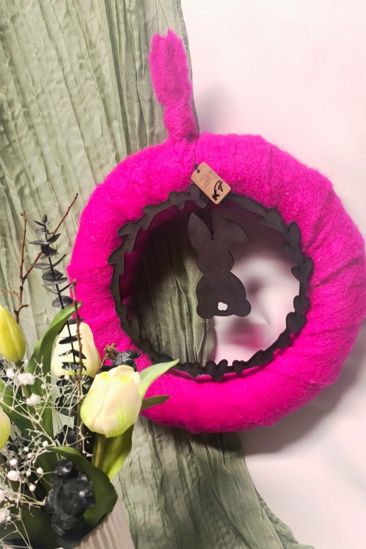 Floralhoop Türkranz - Herzrahmen mit Osterhase