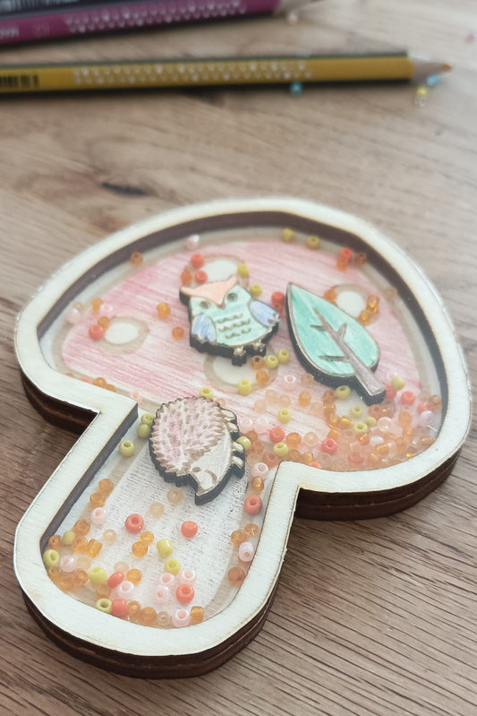 Schüttelbild Bastelset - Pilz | Waldtiere