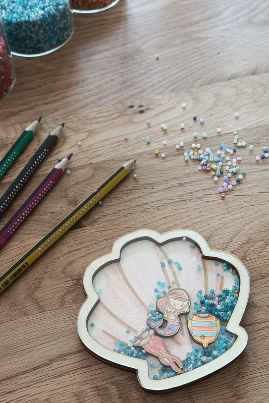 Schüttelbild Bastelset - Muschel | Meerjungfrau