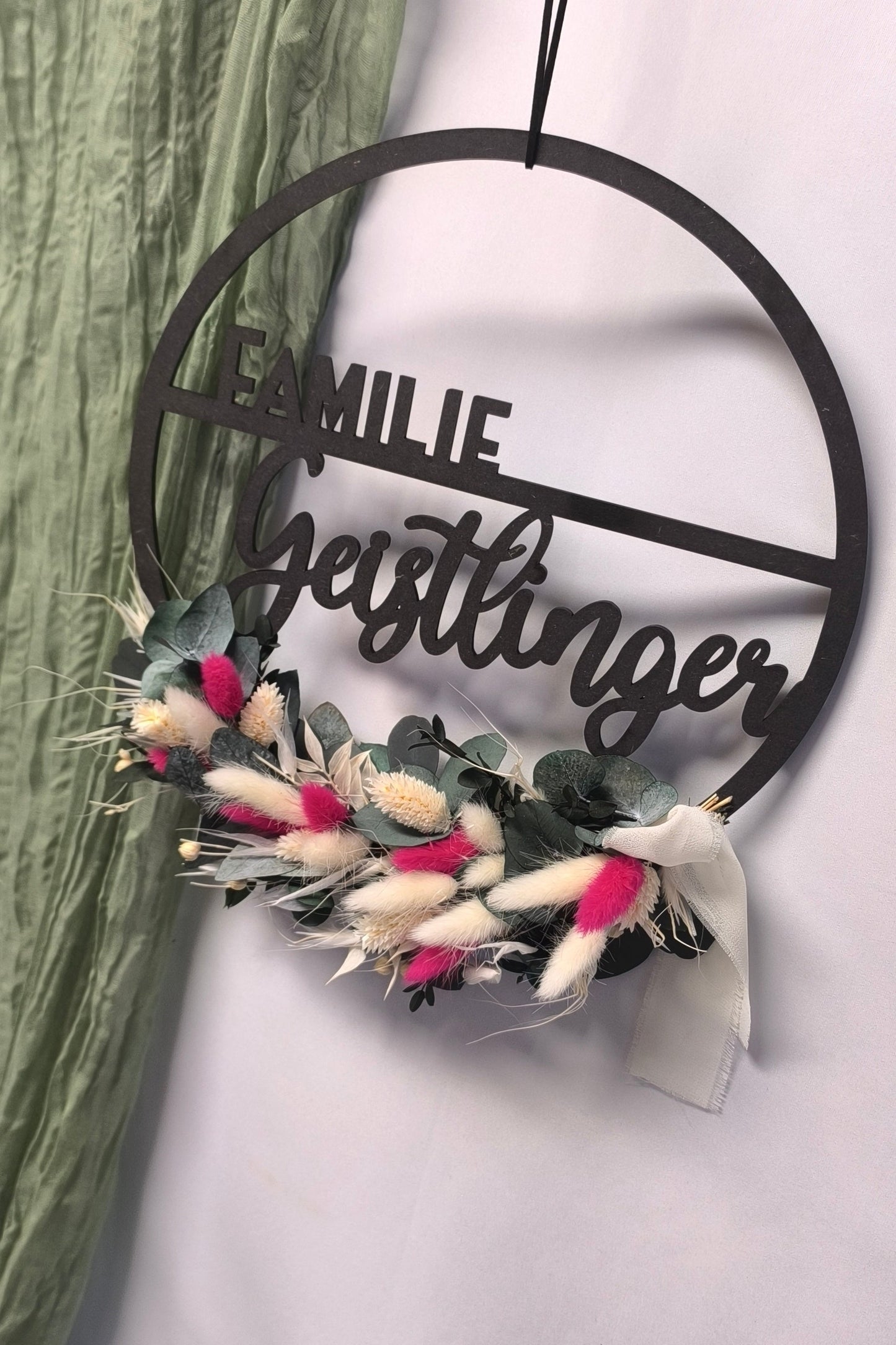 Floralhoop Türkranz - Familienname innen