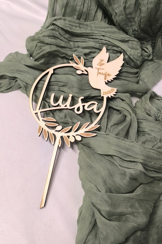 Caketopper Taufe - Taube