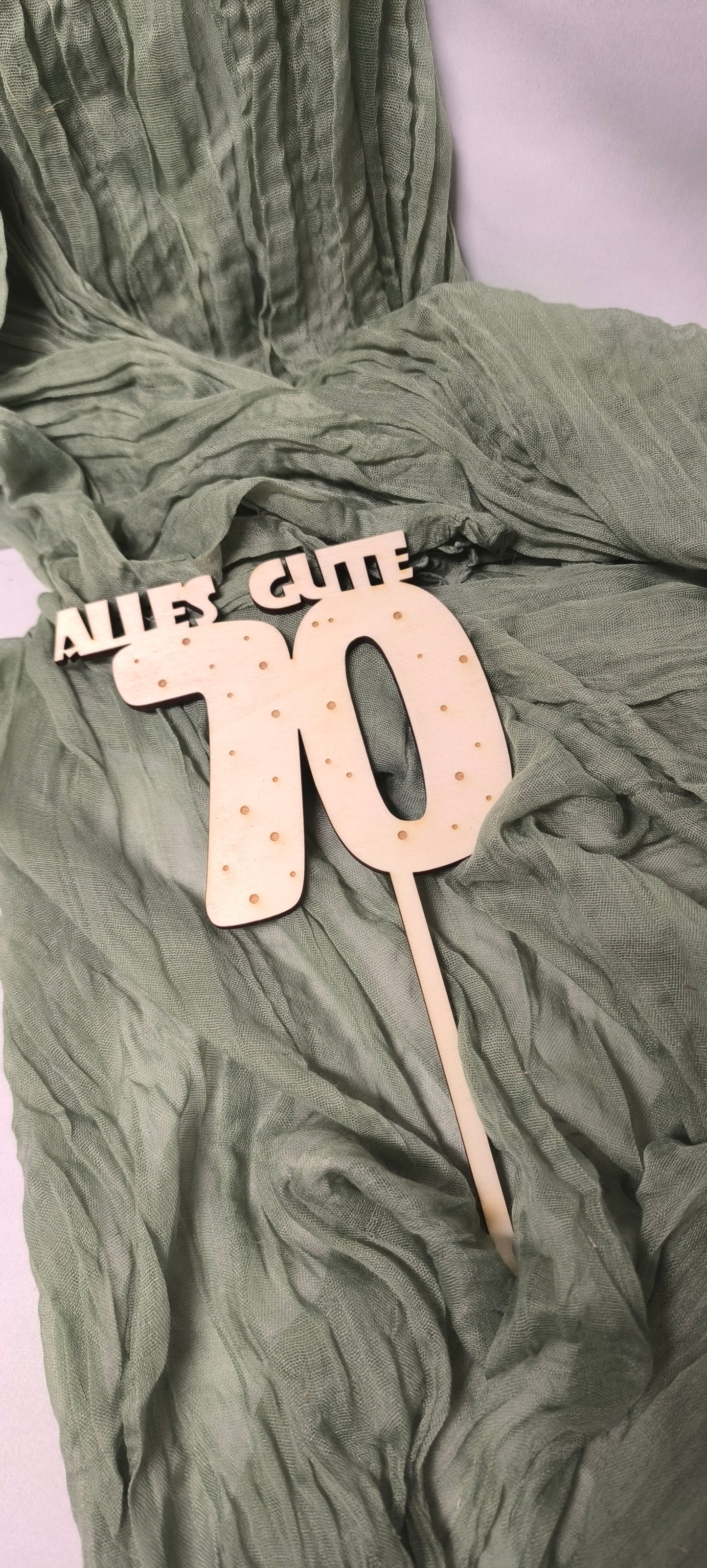 Caketopper Geburtstag - Alles Gute mit Alter gepunktet