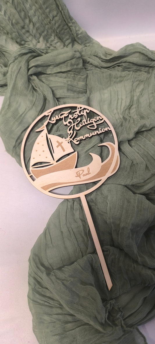 Caketopper Kommunion - Schiff - Zur Ersten Heiligen Kommunion